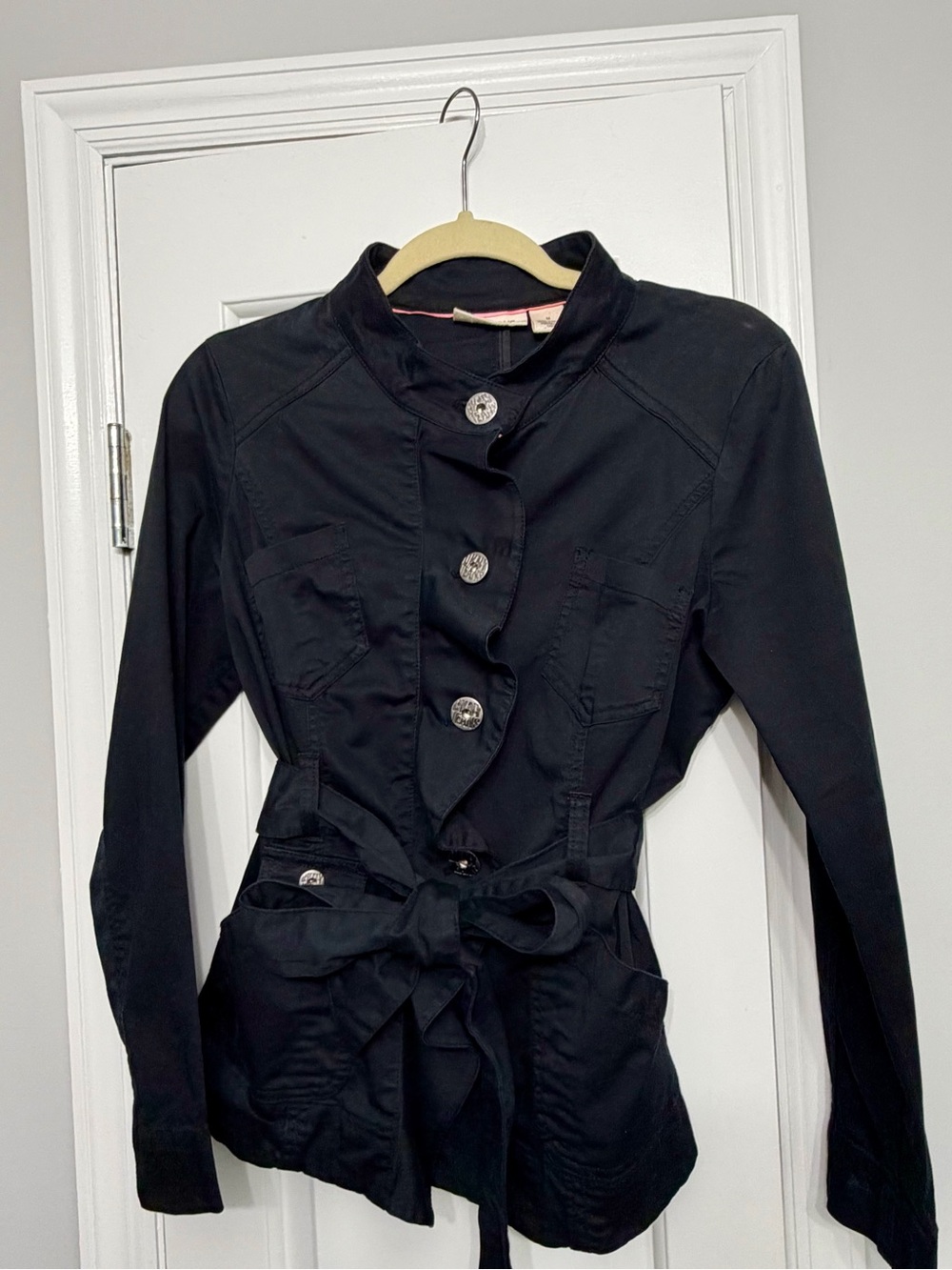 DKNY Black Belted Stylish Jacket